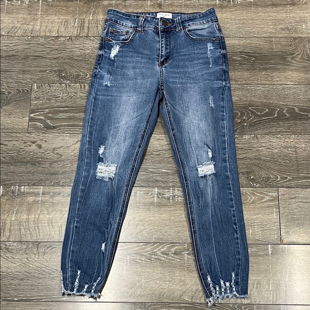GOGO Distressed Dark Wash Women’s Jeans size 5